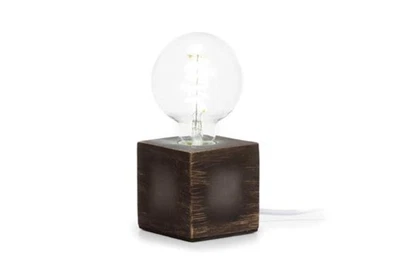 Vellight Dekorativer Lampenfuß - Grau - Würfelform - E27