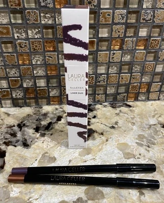 Laura Geller Style Eyes Liner Duo - Royal Plum / Warm Cocoa 0.03 oz  New in Box - Image 1 of 4