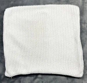 Lauren Ralph Lauren Chunky White Knit Lined Euro Pillow Sham/Cover 19" x 20" - Picture 1 of 6