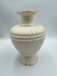 Vintage Lenox ATHENIAN Collection Ivory Vase w 24K Gold Trim USA China - Picture 1 of 11