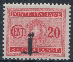 ITALIA RSI 1944 Varietà 20c Segnatasse (soprast. spostata) MNH** - Picture 1 of 1