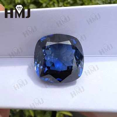 Lab Grown Sapphire Blue Square Cushion Shape Gemstone Gems with AGL Certificate - Image 1 of 4