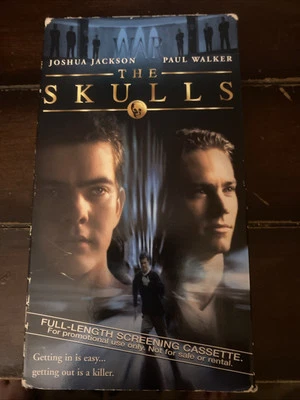 The Skulls VHS 2000 Joshua Jackson Paul Walker Hill Harper Mystery Thriller PG13 - Imagem 1 de 3