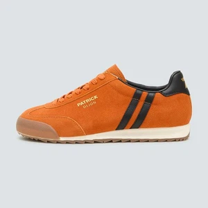 Patrick Dijon Mens Trainers Casual Shoes Orange Black - Picture 1 of 11