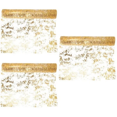 3pcs Dekorative Tischmatte Goldener Tisch Cover Landschaft Hochzeit Ornament - Bild 1 von 4