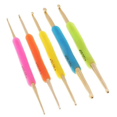 5pcs / Set Al Crochet Al Crochet In Alluminio A Maglia A Maglia A Maglia A - Immagine 1 di 2