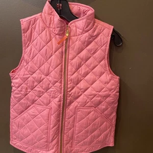 J. Crew Factory Crewcuts Girls' Quilted Walker Puffer Vest in Pink Size Small - Picture 1 of 3