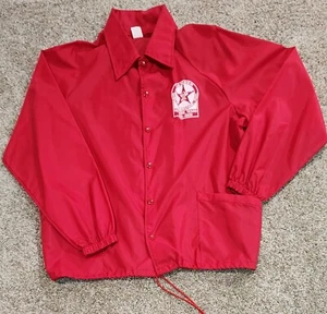 Vintage 100% Nylon Ranger Oilfield Service Kilgore Tx rot mit weißem Logo USA - Bild 1 von 11