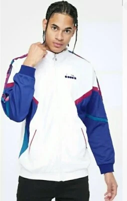 Chaqueta Diadora Para Hombres Pista OFFSIDE Cremallera Completa Retro Calentamiento NUEVA CON ETIQUETAS M (EUR L) Foto 1 de 4