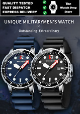 Waterproof Mens Silicone Watchband Quartz Sport Watch Date Stylish Wristwatch UK