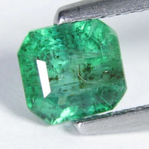0,98 kt echter natürlicher sambischer Smaragd 5,9 x 5,5 mm Smaragdschliff Kollektion REF VDO - Bild 1 von 4