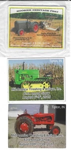 3 Farm Show Magnete von 2014 - 2017 MITTELAMERIKA DRESCHEN & HOOSIER HERITAGE - Bild 1 von 2