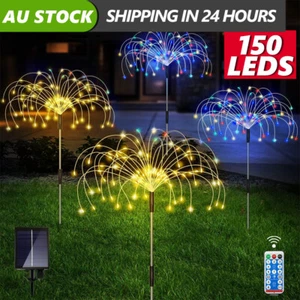 2PCS LED Solar Firework Lights Waterproof Outdoor Path Lawn Garden Decor Lamp - Picture 1 of 15