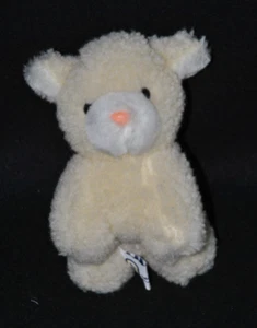 Peluche doudou mouton AJENA blanc crème nez & yeux durs 14 cm TTBE - Picture 1 of 2