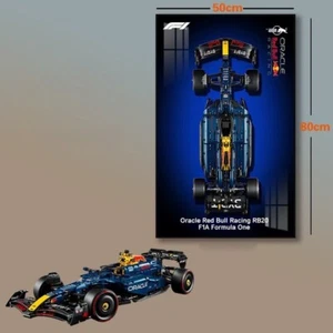 Metal Display wall mount for LEGO 42206 Oracle Red Bull Racing RB20 F1 (Style A） - Picture 1 of 11