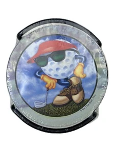 ThirstyStone Golf Drink Coasters Be the Ball Cork Backed Set of 4 USA - Picture 1 of 4