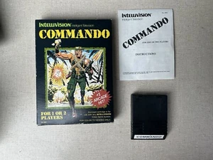 1986 Commando Intellivision Video Game Complete w/ Box Manual & Cartridge - Picture 1 of 5