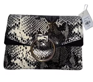 Francesca’s Faux Snake Print Crossbody Clutch Handbag NWT - Picture 1 of 10