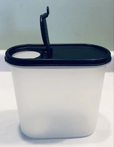 Tupperware Ovalado Negro VERTIDO Sello/Tapa #3 Modular Mates Hecho en EE. UU. - Imagen 1 de 4