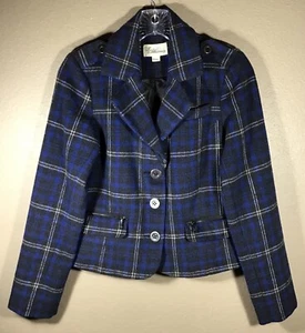 Boutique Forever 21 Women's Jacket Part Wool Button Blue Gray Sz S/P Cute 5-7 - Picture 1 of 14