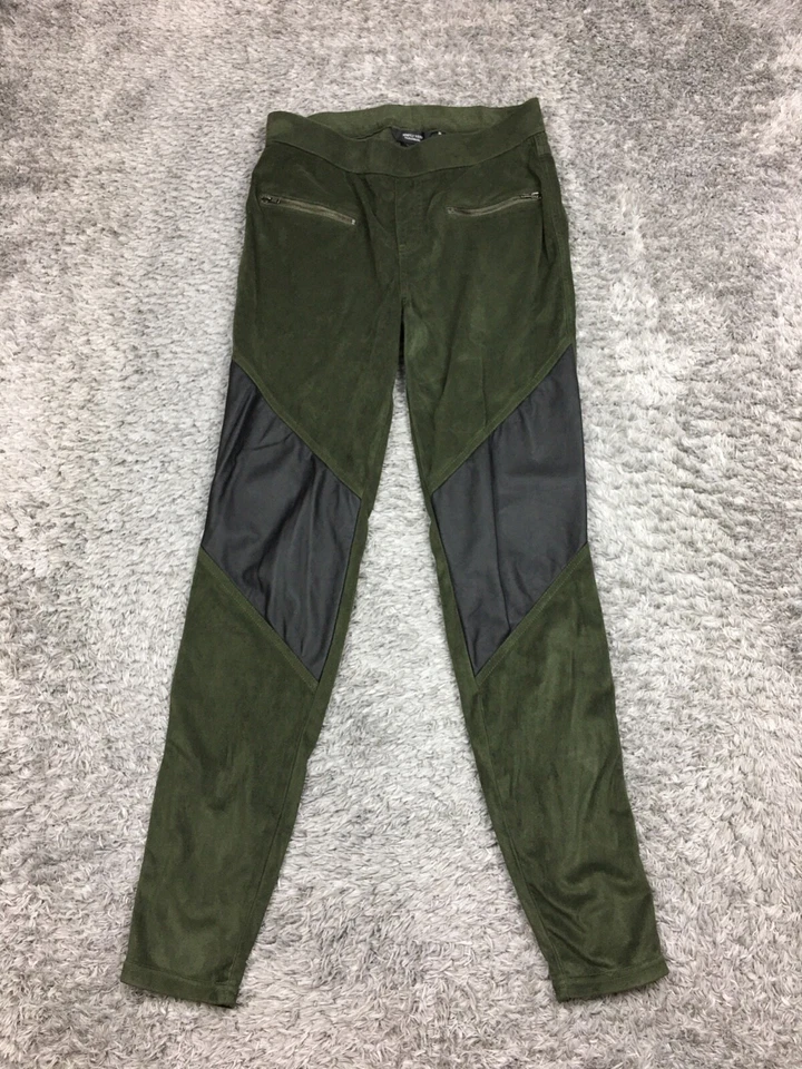 Leggings elásticos de gamuza Simply Vera Wang para mujer talla mediana verde Foto 1 de 4