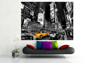 Skyscraper Skyline Tower New York Taxi 3d Effect Wall View Sticker Poster 332 - Picture 1 of 1