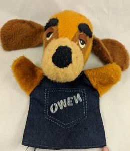 Owen Dog Plush Hand Puppet Puppy Hound 10 Inch Stuffed Animal toy - Picture 1 of 9