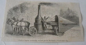 Fusil à Vapeur Américain inventé par Dickinson Antique Old Print 1861 - Picture 1 of 1