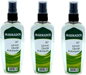 MARMADOS Limon Kolonya 80° 3x 170ml | Lemon Eau de Cologne | After Shave |