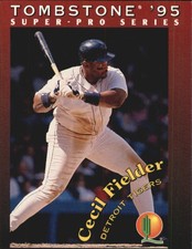 1995 Tombstone Pizza #8 Cecil Fielder - NM-MT