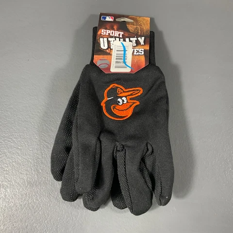 Baltimore Orioles MLB Baseball Sports Utility Gloves Team Logo Black and Orange Cover