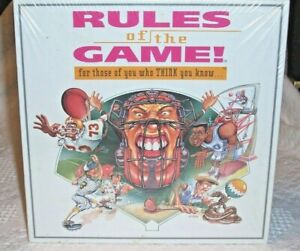 (X79) - Vintage - NEW- 1995 RULES OF THE GAME Sports Rules Knowledge Board Game 