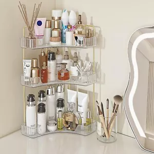 Corner Bathroom Counter Organizer 3 Tier Bathroom Countertop Organizers Shelf Ma - Picture 1 of 9