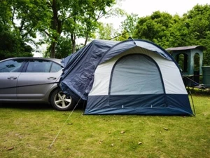 Outdoor Tragbar Wasserdicht Limousine SUV Auto Heck Kofferraum Campingzelt für 3 Personen - Bild 1 von 7
