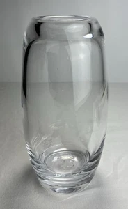 Simon Pearce Addison 9-1/2" Vase mundgeblasen klar dicke abgerundete Lippe - Bild 1 von 20