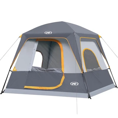 4-Person Tent, Portable Cabin Tent, Camping Tent 4-Person Easy Set Up, Waterp... - Image 1 of 4