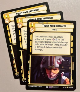 Star Wars Unlimited Trust Your Instincts x3 Play Set #221 SWU LOF - Foto 1 di 1