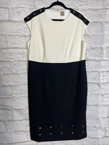 Boss Stud Trim Dress With Color Blocking. Size 18.#P7 - Picture 1 of 19