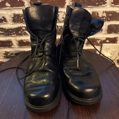 Botas de Combate Eddie Bauer De Colección de Cuero Hechas en Italia Talla 8 1/2 Foto 1 de 4