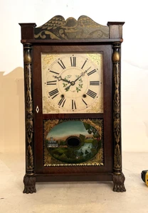 (VT28) ALPHA HART COLUMN AND SPLAT CLOCK. WOODEN WORKS. - Picture 1 of 18