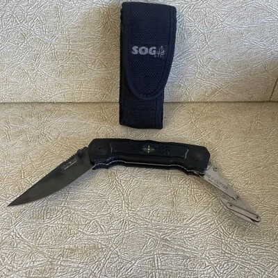 SOG Bi-Polar Knife TiNi Blade USA With Cutter - Image 1 of 4
