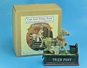 Monogram Cast Iron Penny Bank. TRICK PONY Collector's Edition, New In Box. - Picture 1 of 12
