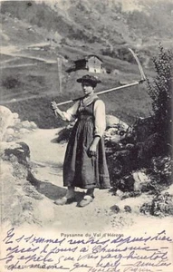 Suisse - Val d'Hérens (VS) Paysanne - Faucheuse - Ed. Corbaz 215 - Picture 1 of 2