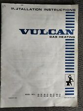 Vintage 1978 Vulcan Gas Heating  Installation Instructions Free Postage