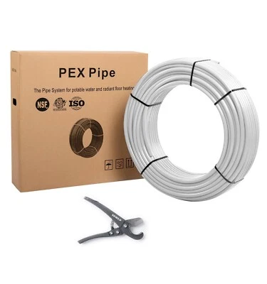 EFIELD 3/4" x300ft White Pex-b Pipe For Potable ,Hot/Cold Water Application, NSF