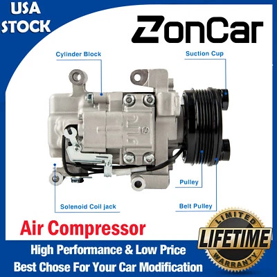 Nuevo compresor de aire acondicionado para 04-09 Mazda 3 2009 Mazda 3 Sport 06-10 Mazda 5 57463 Foto 1 de 4