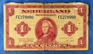 Netherlands 1943 - 1 Gulden 04/02/43 - P- 64a - Filler - Economical Grade - Picture 1 of 2
