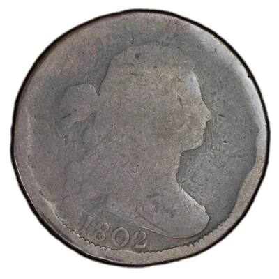 1802 Draped Bust Large Cent, 1C, S-241 No Stems, PCGS Certified AG Details, BN - Image 1 of 4