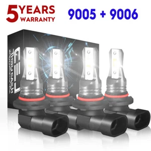 For Mercury Grand Marquis 1995-1997 4x Combo LED Headlight Hi/Lo Beam Bulbs Kit - Picture 1 of 13
