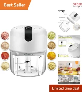 Electric Garlic Chopper 250ML Mini Portable Food Processor Vegetable Onion Gr... - Picture 1 of 9